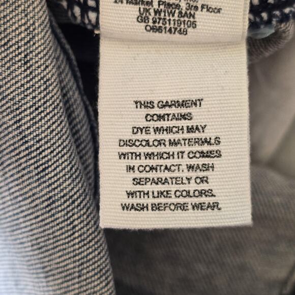 Free People Overalls Womens 4 Blue Denim Wide Leg Adjustable Straps Pockets Zip - Picture 11 of 16